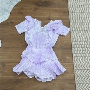 Loveshack fancy lavender tie dye dress